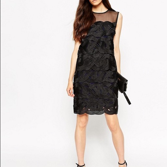REISS Pepper Double Layer Lace Dress BNWT - Picture 4 of 9
